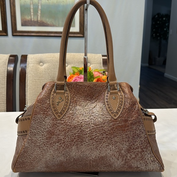 Authentic Fendi Metallic Brown Designer Handbag - Picture 1 of 6